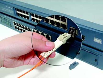 Connect the fiber cable