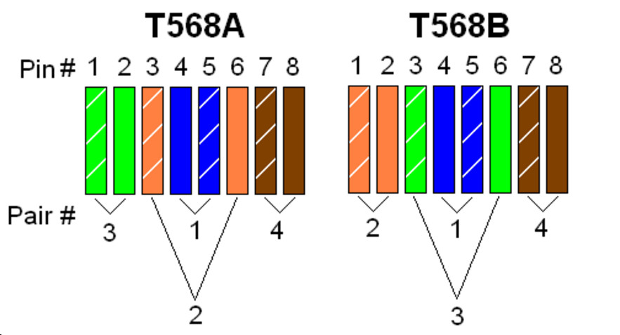 T568A vs T568B